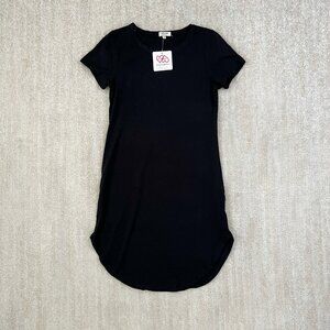 NWT Heart & Hips Black Cotton Short Sleeve Mini Dress M